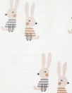 Dutch digital 'bunny buddies' cotton knit, Oeko-Tex cert.