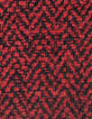 French herringbone wool blend boucle' woven - Persian red/black