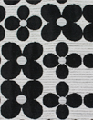 designer flower tile jacquard brocade - black/silvery white
