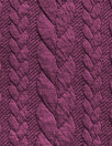 Dutch quilted cable matelasse' knit -plum