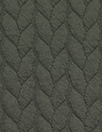 quilted cable matelasse' knit - khaki green