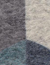 Italian textured wool blend fleece knit - tealy arc graphic