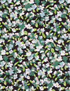 'babywale' floral cotton stretch corduroy, Oeko-Tex cert. - blue/green