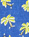 Italian 'palm party' linen/cotton woven *minor flaw*