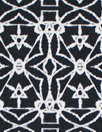 Italian black/white graphic medallion cotton stretch woven