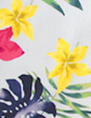 Italian 'tropical holiday' floral stretch cotton shirting