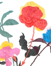 M. Lhui11ier 'grande fleur' embroidered stretch tulle panel