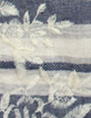 CA designer embroidered border cotton damask stripe woven