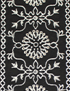 flowery embroidered cotton eyelet - black/ivory