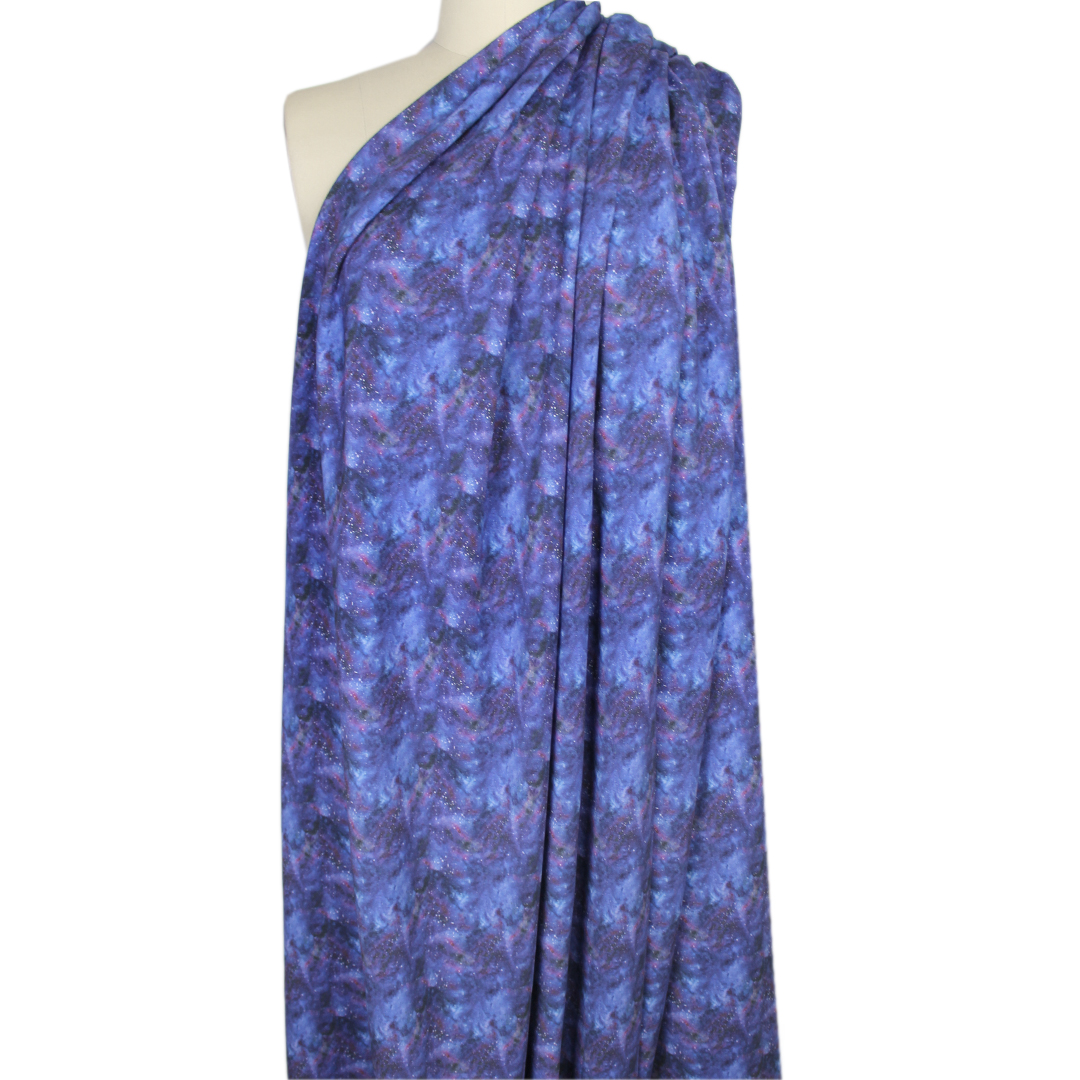 Dutch 'blue galaxy' French terry knit - Oeko-Tex cert. from EmmaOneSock.com