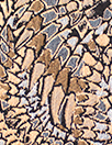 Mandala 'mosaic' textured jacquard woven - khaki/dusty blue 1.75 yd