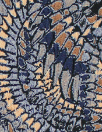 Mandala 'mosaic' textured jacquard woven - marine/smokey blue