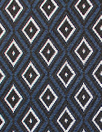 yarn dyed 'diamond run' jacquard knit - black/navy/ecru