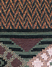 Italian yarn dyed 'copper chevrons' jacquard panel 1.375 yds - 1 Panel