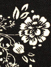 Rache1 Comey alabaster floral on black matte jersey knit