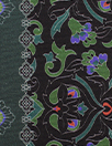 M. Rinaldi 'greenery scroll' border print viscose/spandex knit