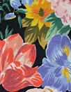 CA designer 'blooms à la mode' printed rayon/Lycra knit