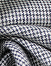 European micro-houndstooth linen woven - black/off white