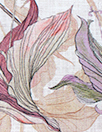 European linen digital print - winding flowers