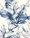 Italian &#39;wedgwood botanical&#39; linen/viscose woven .75 yds