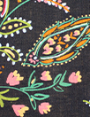 European linen &#39;tangerine paisley&#39; printed dressweight woven .625 yds