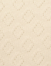 organic cotton GOTS pointelle sweater knit - creamy white