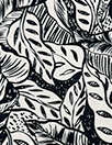 'Rousseau's garden' rayon challis blouseweight - black/ivory