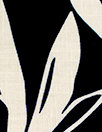 'leaf silhouette' slub rayon stretch woven - ecru/black