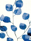 'blue leaf' linen-look slub rayon woven