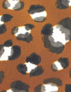 golden brown leopard dot poly crepe woven
