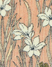 Italian blushing lilies crinkle viscose/silk woven .75 yds