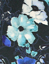 NY designer 'blues scale' floral silk dressweight woven