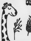 Dutch digital giraffes knit Oeko-Tex cert. - black/white