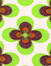 Dutch digital 'flower power' cotton knit PROMO! . - lime/cream .875 yds