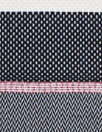 Italian cotton jacquard varying weave coating - papyrus/black/cherry