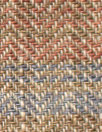 European linen herringbone woven - blush/denim/ginger