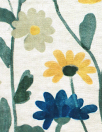 Italian 'painted daisies' textured cotton woven