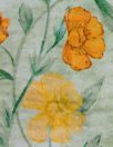 Italian &#39;cosmos flowers&#39; on textured cotton woven 1.75 yds