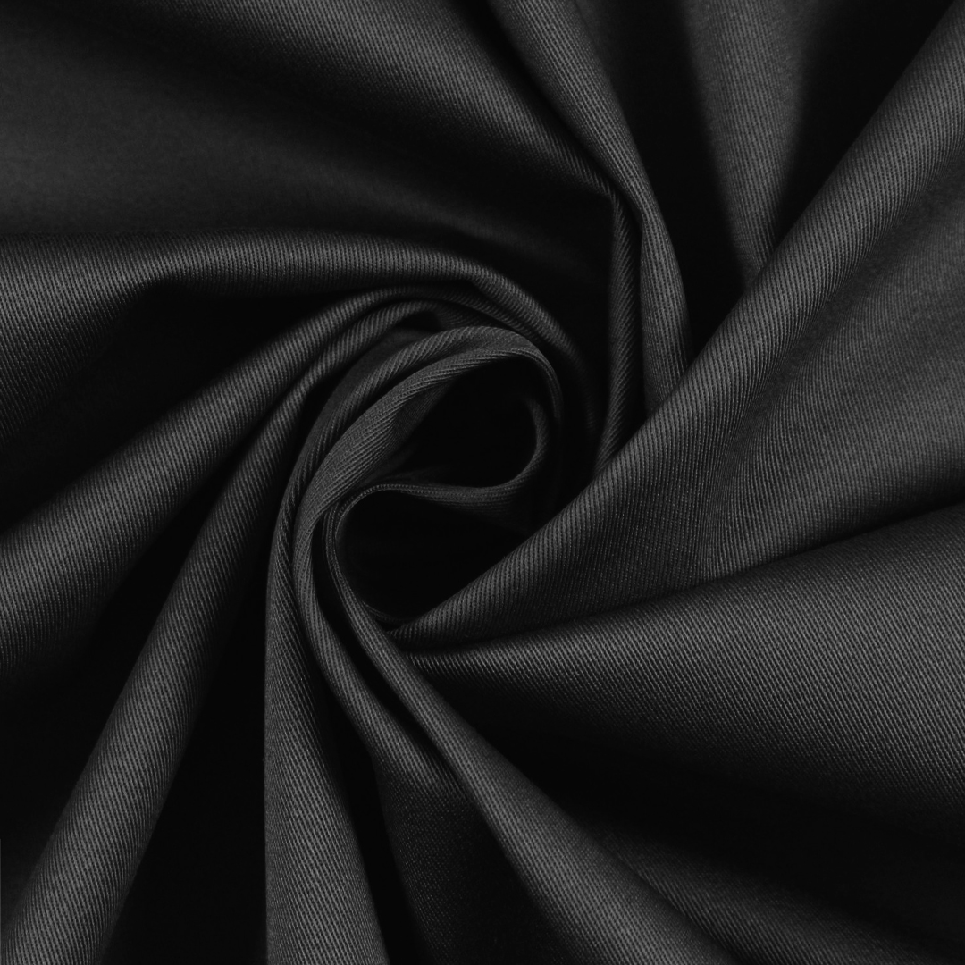 Tencel/cotton mid-weight twill - black from EmmaOneSock.com