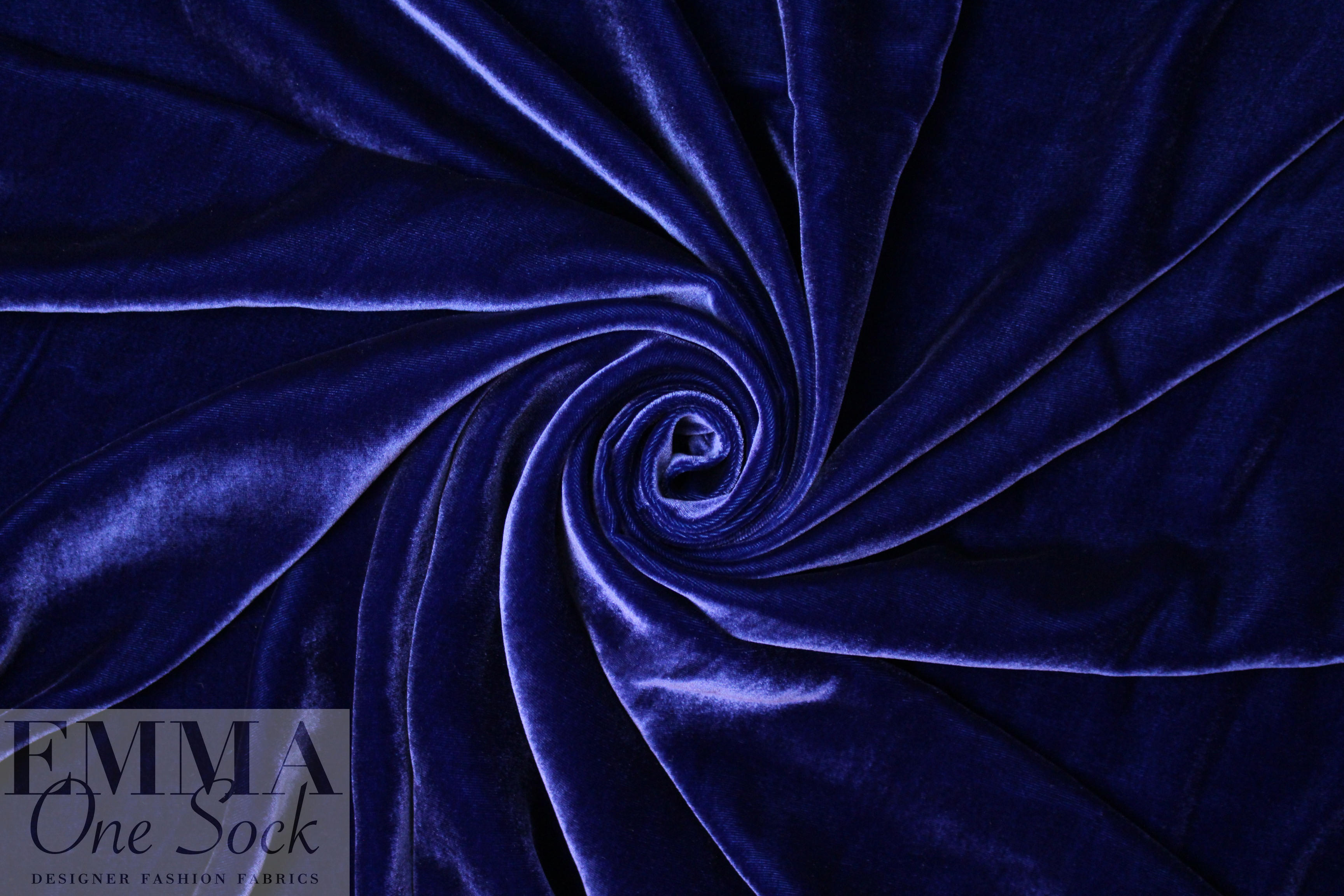 lush rayon/silk velvet - regal royal blue from