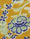 'flower child' cotton/rayon voile woven - mustard