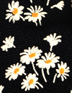Italian designer tiny daisies drapey viscose woven