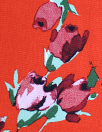 Italian 'red hot roses' viscose crepe woven