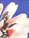 Italian 'painterly flowers' silk/viscose satin woven .5 yds