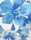 Italian 'fields of blue' floral viscose challis woven