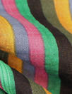multicolor stripe cotton/rayon voile woven