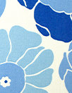 Italian blue decoflora stretch cotton canvas